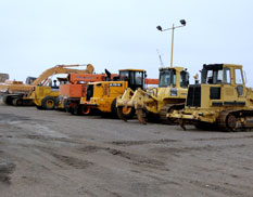 back view of loader line up