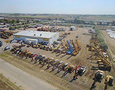 view of excavators, loaders, lifts and machinery for sale and consign