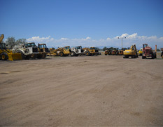 Store front with ground view of equipment